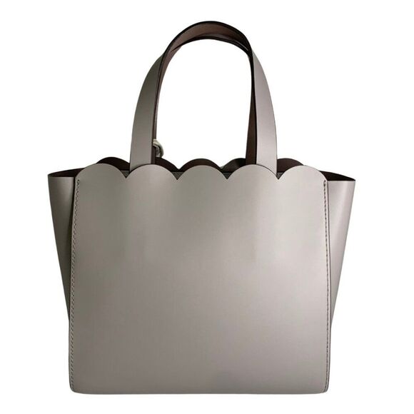 Kate Spade Mini Mina Magnolia Street Satchel Crossbody Grey Leather - Picture 3 of 11